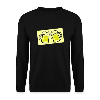 Beer Glass Beer Icon - Unisex Sweatshirt - black - Front - Alina (178cm) & Michal (187cm)
