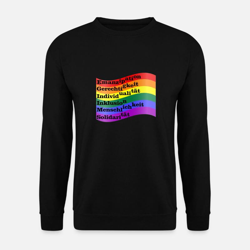 Gay Flag - Unisex Pullover - Schwarz
