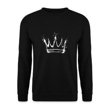 Crown Splash Art - Unisex Sweatshirt - black - Front - Alina (178cm) & Michal (187cm)
