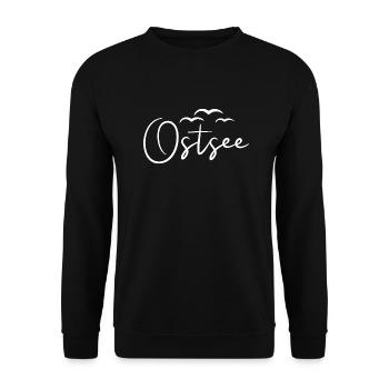 Ostsee Küste Meer - Unisex Pullover - Schwarz - Vorne - Alina (178cm) & Michal (187cm)