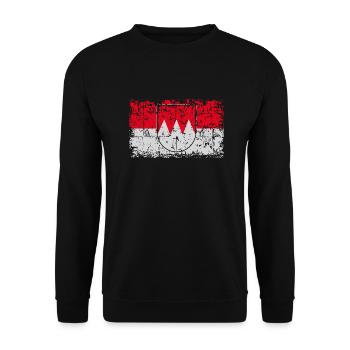 Franken - Unisex Pullover - Schwarz - Vorne - Alina (178cm) & Michal (187cm)