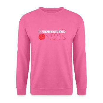 Stricken macht glücklich - Unisex Pullover - Pink - Vorne