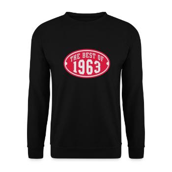 THE BEST OF 1963 2C Birthday Anniversaire - Unisex Pullover - Schwarz - Vorne - Alina (178cm) & Michal (187cm)