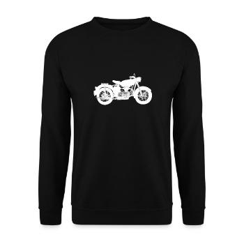 Motorrad - Unisex Pullover - Schwarz - Vorne - Alina (178cm) & Michal (187cm)