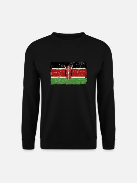 Kenya Vintage Flag - Unisex Sweatshirt - black