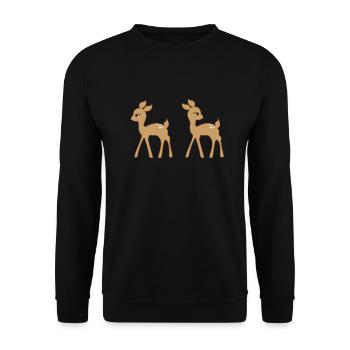 deer 1157862 1280 - Sweat-shirt Unisexe - noir - Devant - Alina (178cm) & Michal (187cm)