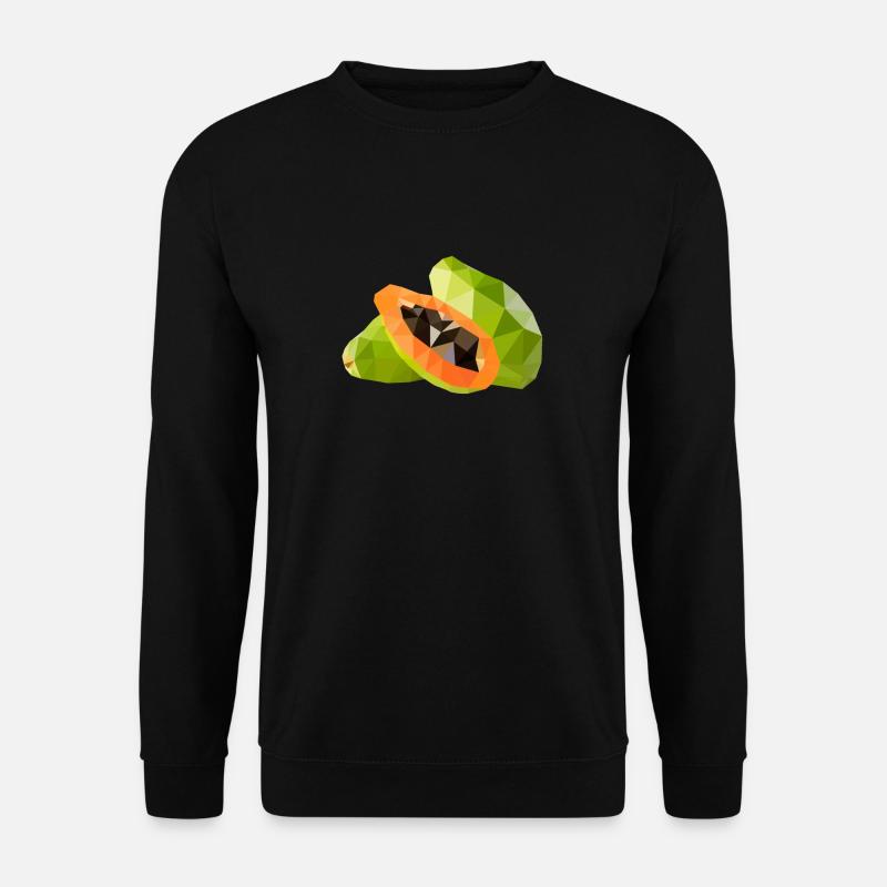 Low poly papaya - Unisex Sweatshirt - black