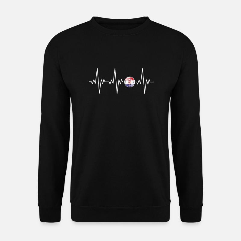 Kroatien kroatischer Fußball Geschenk - Unisex Pullover - Schwarz