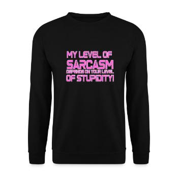 Sarcasm - Unisex Sweatshirt - black - Front - Alina (178cm) & Michal (187cm)