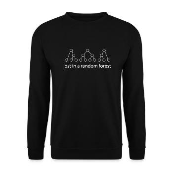 Forest Computer Science Data Science Gift - Unisex Sweatshirt - black - Front - Alina (178cm) & Michal (187cm)