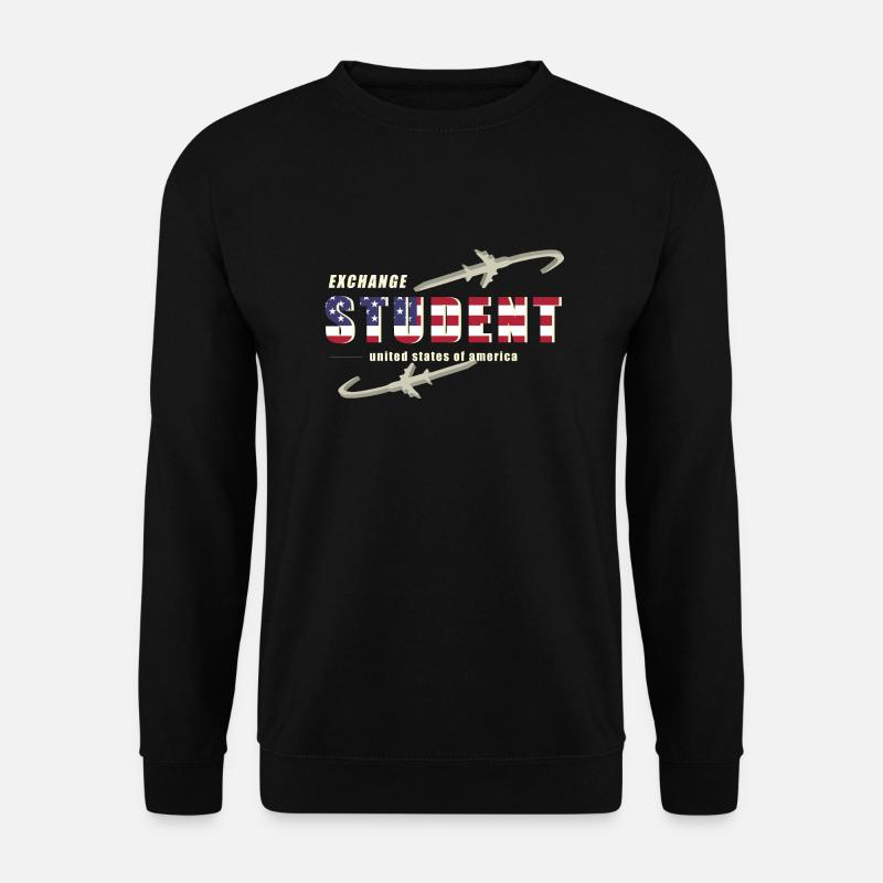 Austauschstudent USA - Unisex Pullover - Schwarz