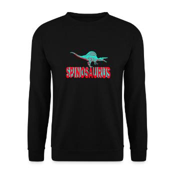 Dinosaurier Spinosaurus - Unisex Pullover - Schwarz - Vorne - Alina (178cm) & Michal (187cm)