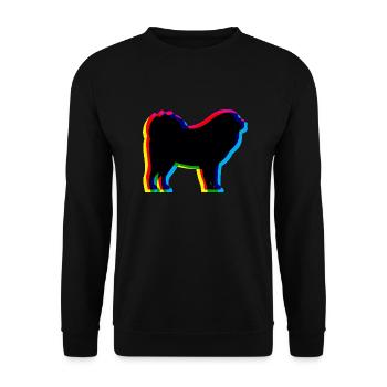 CMYK Tibetan Dog / Do Khyi / Mastiff - Unisex Sweatshirt - black - Front - Alina (178cm) & Michal (187cm)