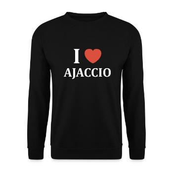 i love ajaccio - Sweat-shirt Unisexe - noir - Devant - Alina (178cm) & Michal (187cm)