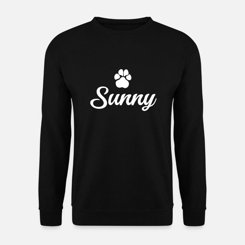 Hundename SUNNY mit Pfote - Unisex Pullover - Schwarz