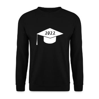 Absolventenhut für Bachelor oder Master - Unisex Pullover - Schwarz - Vorne - Alina (178cm) & Michal (187cm)