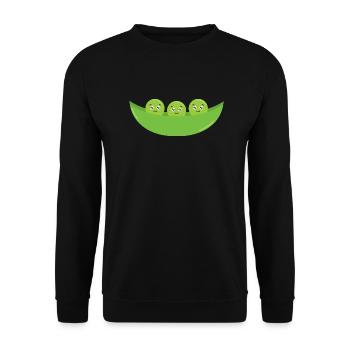 French peas - Unisex Sweatshirt - black - Front - Alina (178cm) & Michal (187cm)