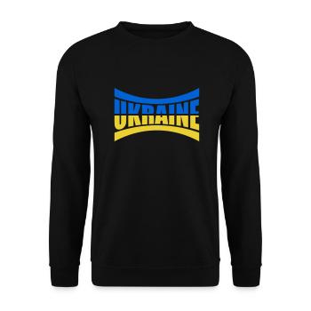 Flag Bar Ukraine - Unisex Sweatshirt - black - Front - Alina (178cm) & Michal (187cm)