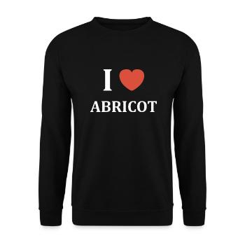 i love Abricot - Sweat-shirt Unisexe - noir - Devant - Alina (178cm) & Michal (187cm)