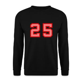Cool Retro Retrostyle Jersey Number Back Number - Unisex Sweatshirt - black - Front - Alina (178cm) & Michal (187cm)