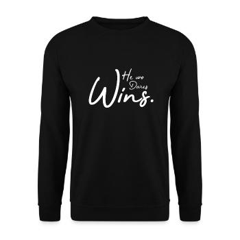 who dares wins - Unisex Pullover - Schwarz - Vorne - Alina (178cm) & Michal (187cm)