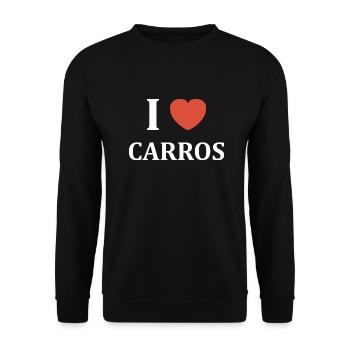 i love carros - Sweat-shirt Unisexe - noir - Devant - Alina (178cm) & Michal (187cm)