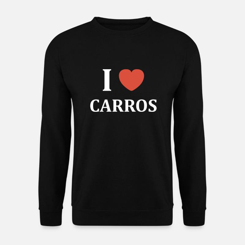 i love carros - Sweat-shirt Unisexe - noir