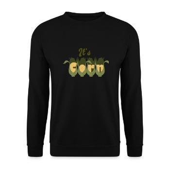 It's Corn - Unisex Sweatshirt - black - Front - Alina (178cm) & Michal (187cm)