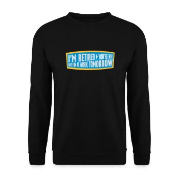 have fun at work - Unisex Pullover - Schwarz - Vorne - Alina (178cm) & Michal (187cm)