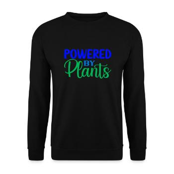 Powered by Plants - Unisex Sweatshirt - black - Front - Alina (178cm) & Michal (187cm)