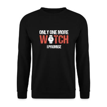 Watch Collector Watch Watchmaker - Unisex Sweatshirt - black - Front - Alina (178cm) & Michal (187cm)