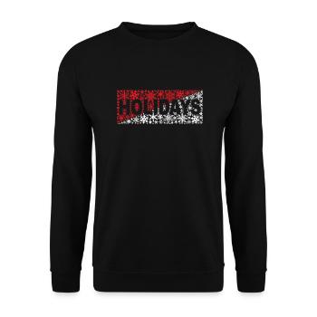 Snowflake Urlaub - Unisex Pullover - Schwarz - Vorne - Alina (178cm) & Michal (187cm)