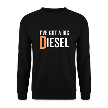 J’ai un gros diesel - Sweat-shirt Unisexe - noir - Devant - Alina (178cm) & Michal (187cm)