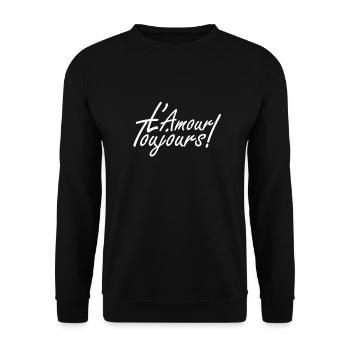 L' Amour Toujours ! - Sweat-shirt Unisexe - noir - Devant - Alina (178cm) & Michal (187cm)