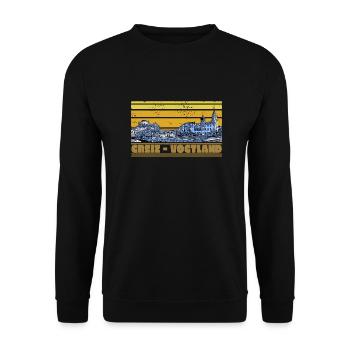 Ostthüringen Merch - Greiz I - Unisex Pullover - Schwarz - Vorne - Alina (178cm) & Michal (187cm)