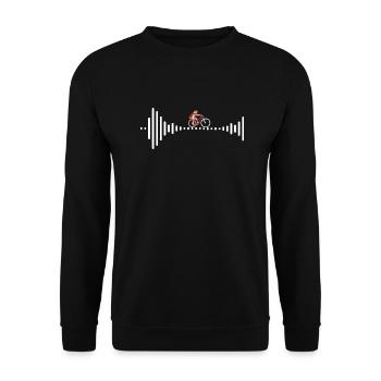 Biking Running Marathon Triathlon Bike - Unisex Sweatshirt - black - Front - Alina (178cm) & Michal (187cm)