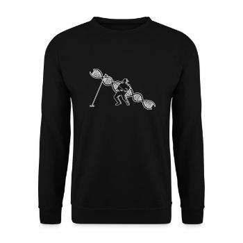 Fishing Fishing Fishing Hooks Anglers - Unisex Sweatshirt - black - Front - Alina (178cm) & Michal (187cm)