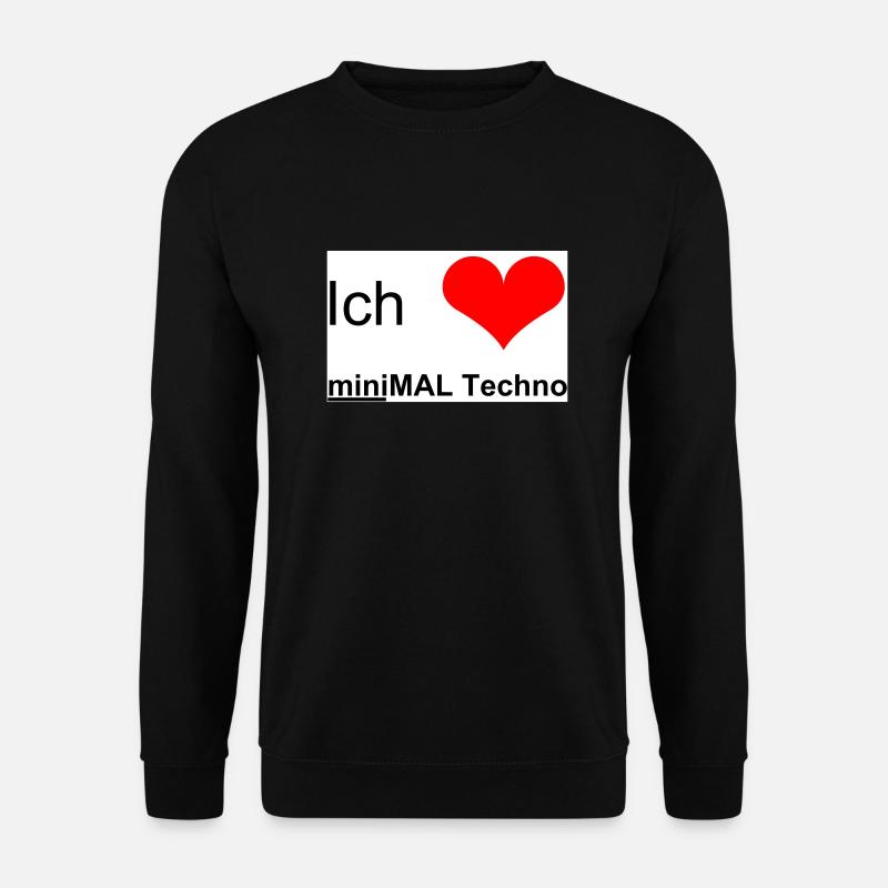 Liebeserklärung miniMAL Techno - Unisex Pullover - Schwarz