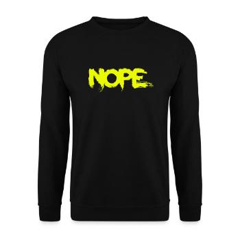 NOPE - ne soyez pas un béni-oui-oui! - Sweat-shirt Unisexe - noir - Devant - Alina (178cm) & Michal (187cm)