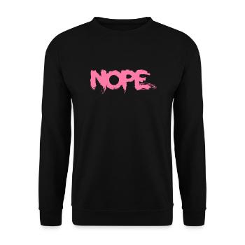 NOPE - ne soyez pas un béni-oui-oui! - Sweat-shirt Unisexe - noir - Devant - Alina (178cm) & Michal (187cm)