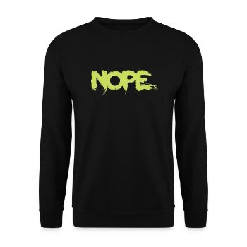 NOPE - sei kein ja-Sager! - Unisex Pullover - Schwarz - Vorne - Alina (178cm) & Michal (187cm)