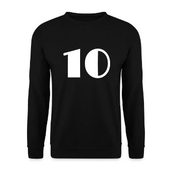 10. 10 YEARS. 10TH ANNIVERSARY. BIRTHDAY 10 YEARS. - Unisex Sweatshirt - black - Front - Alina (178cm) & Michal (187cm)