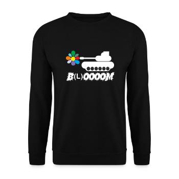 Bloom Boom - Unisex Sweatshirt - black - Front - Alina (178cm) & Michal (187cm)
