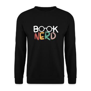 Book nerd - Unisex Sweatshirt - black - Front - Alina (178cm) & Michal (187cm)