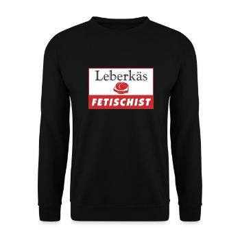 Leberkäs Fetischist - Unisex Pullover - Schwarz - Vorne - Alina (178cm) & Michal (187cm)