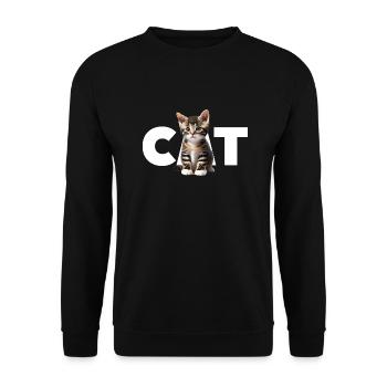 Chat - Pour tous ceux qui aiment les chats et le spectacle - Sweat-shirt Unisexe - noir - Devant - Alina (178cm) & Michal (187cm)