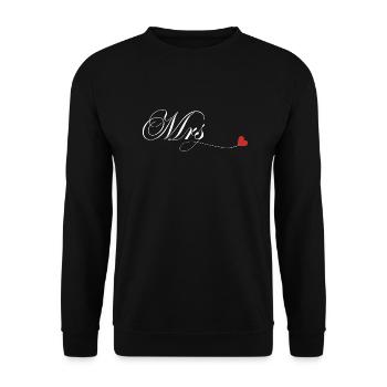 T-shirt de couple assorti Mr et Mme - Sweat-shirt Unisexe - noir - Devant - Alina (178cm) & Michal (187cm)