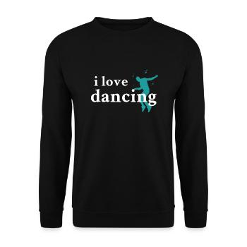 Dancing Dance Music - Unisex Pullover - Schwarz - Vorne - Alina (178cm) & Michal (187cm)