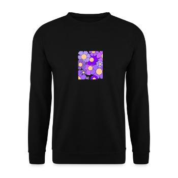 Blumen United - Unisex Pullover - Schwarz - Vorne - Alina (178cm) & Michal (187cm)