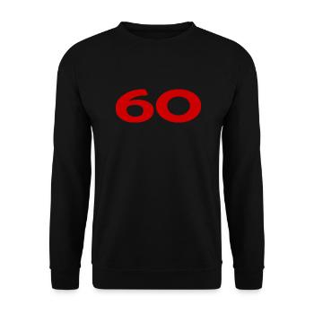 60. 60 YEARS. 60th ANNIVERSARY. 60TH BIRTHDAY. - Unisex Sweatshirt - black - Front - Alina (178cm) & Michal (187cm)
